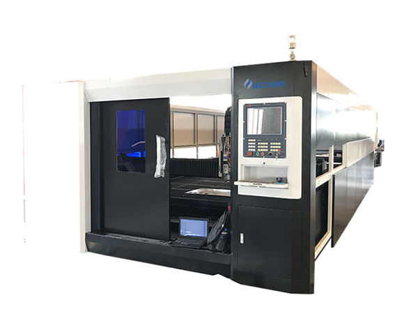 3000w օպտիկամանրաթելային cnc լազերային մետաղական կտրող մեքենա `երկտեղանի շարժիչ կառուցվածքը